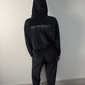 Victoria's Secret Black Velour Lounge Set